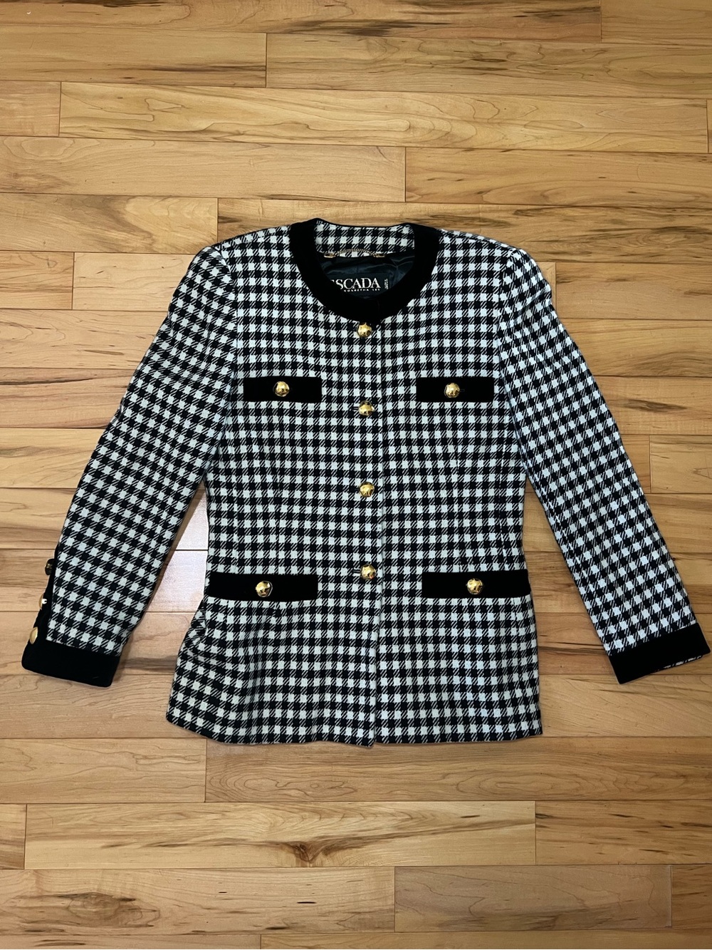 Vintage 1991 Escada Margaretha Ley Wool Velvet Blazer